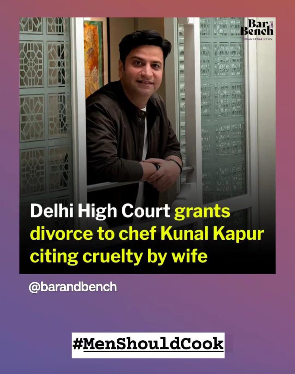 #Menshouldcook #KunalKapur #MasterChef #Divorce #Cruelty