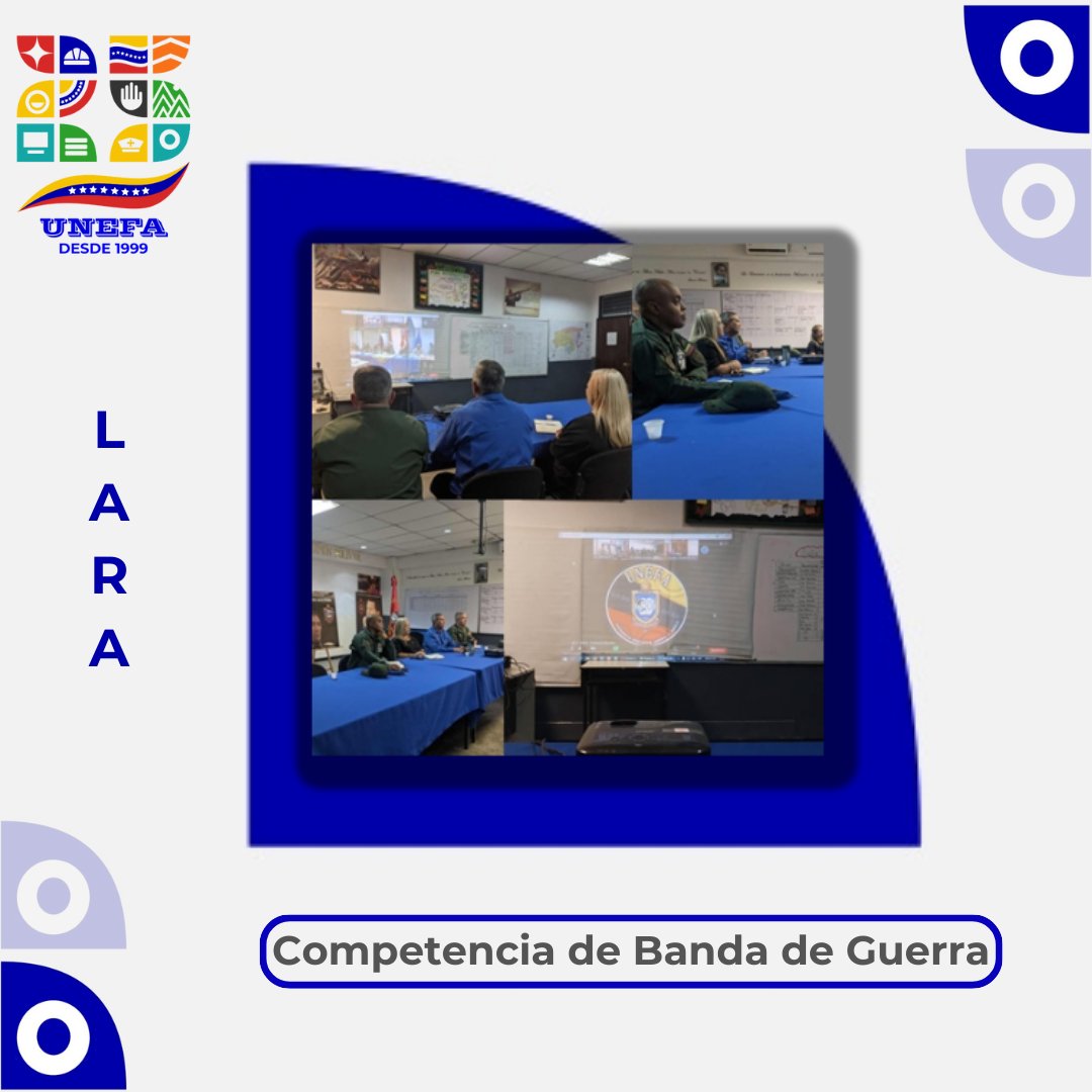 unefa_vrro's tweet photo. #2Abr || Siguiendo instrucciones del M/G @R_Nicodemo, Rector de la @Unefa_VEN, en trabajo mancomunado con el Núcleo Lara, participamos en Videoconferencia donde se presentó la Competencia de Bandas de Guerra. 

@vladimirpadrino @Educacion_MPPD @sandraoblitasr 

#25AÑOSUNEFA https://t.co/Vwq3u29mbs