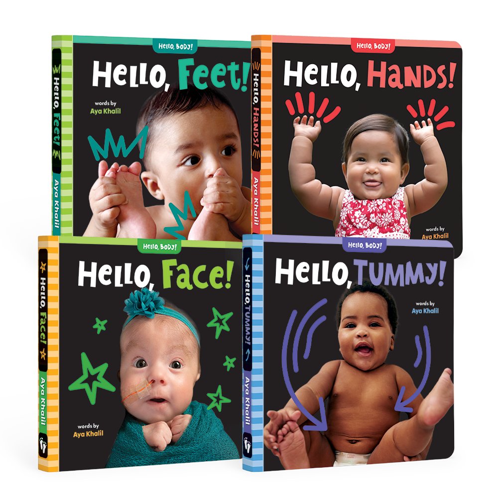 Our Hello, Body! series, written by @ayawrites, has arrived! Join baby in discovering what hands, feet, faces and bellies can do. 👶 Browse all of our new books here: rebrand.ly/tfss3cp #BookBirthday #BoardBook #NewRelease #NewSeries #KidLit