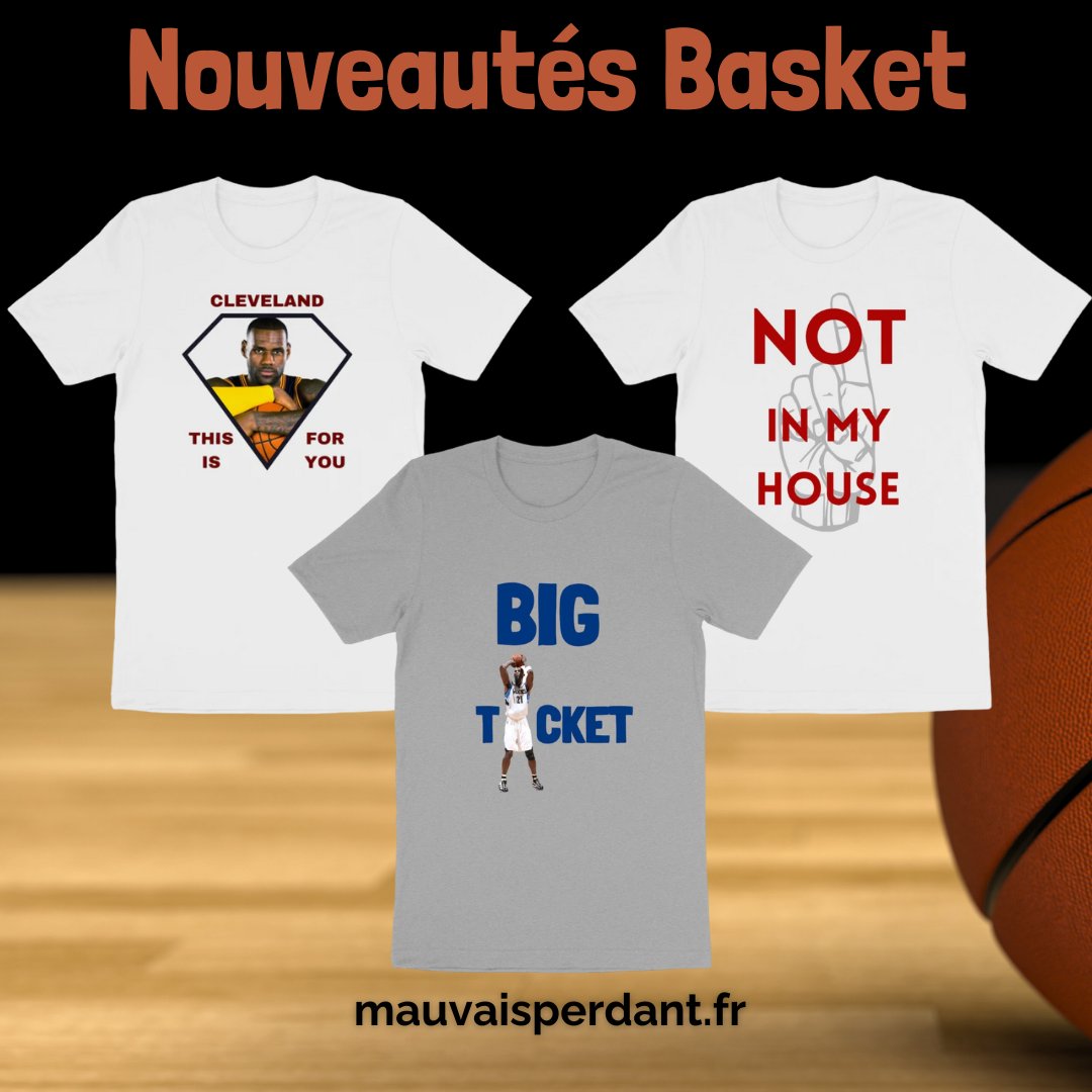 🏀 Nouveautés 🏀
👉mauvaisperdant.fr/collections/ba…
🎁 Et toujours -10% sur votre 1ere commande

#NBA #NBAextra #LeBronJames #kevingarnett #dikembemutombo #bigticket #notinmyhouse #tshirt #basketball #basket #Cleveland #Cavs #Wolves #minnesota #Timberwolves