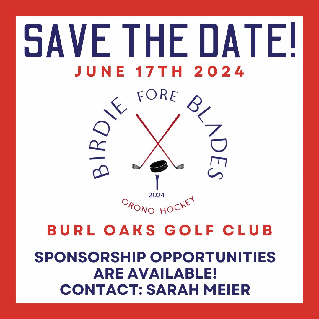 FORE!!!!!
Save the date: June 17 Birdie Fore Blades! We are switching things up and are golfing in June this year! This is an awesome fundraiser for OYHA. If you are interested in sponsoring the event please contact Sarah Meier