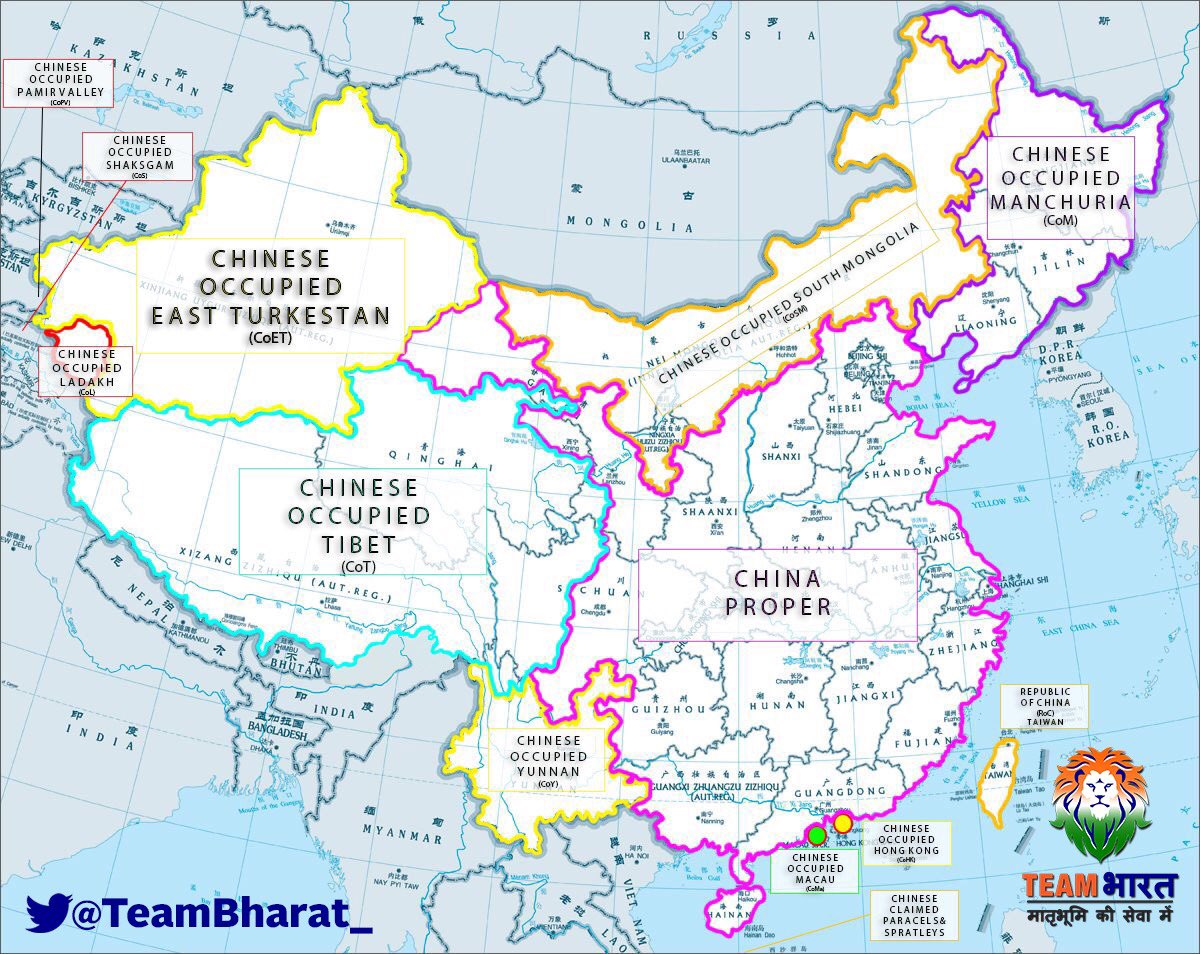 @globaltimesnews Actual Map of China.