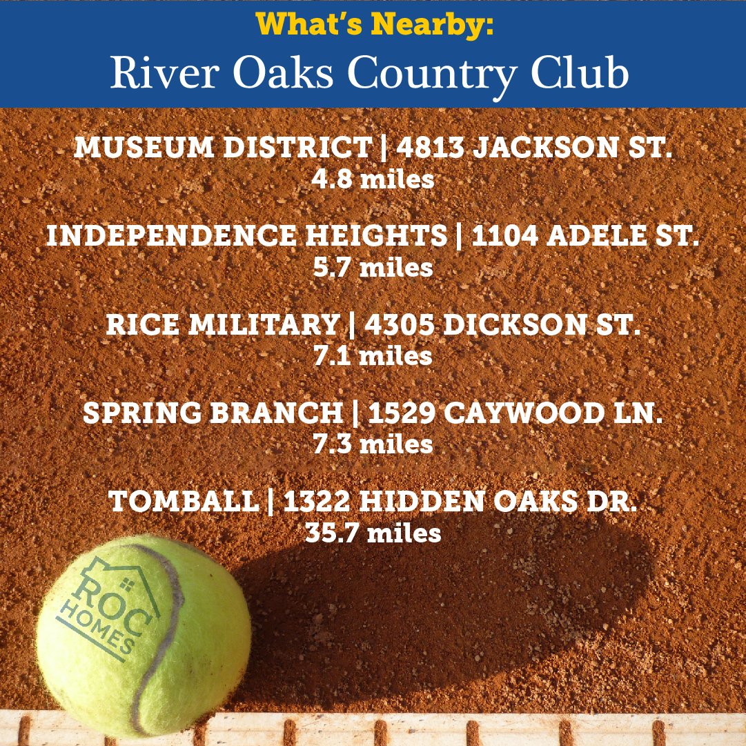 Head over to River Oaks and watch the pros all week!

#atptour #realestateagent #newhome #newhomesforsale #househunting #newconstructionhomes #claycourtseason #newhomebuyer #newhomehouston #openhouseweekend #citylife #cityliving #tennis #riveroakstennistournament