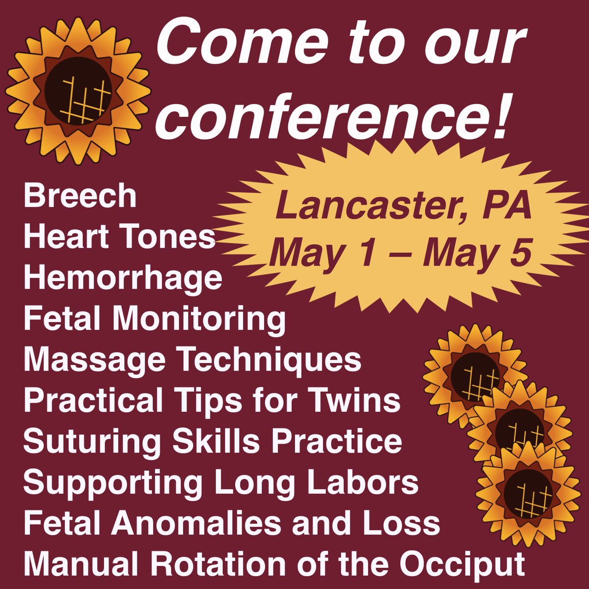 Everyone is welcome at the Midwifery Today conference in Lancaster, Pennsylvania, May 1–5 midwiferytoday.com/conference/lan…