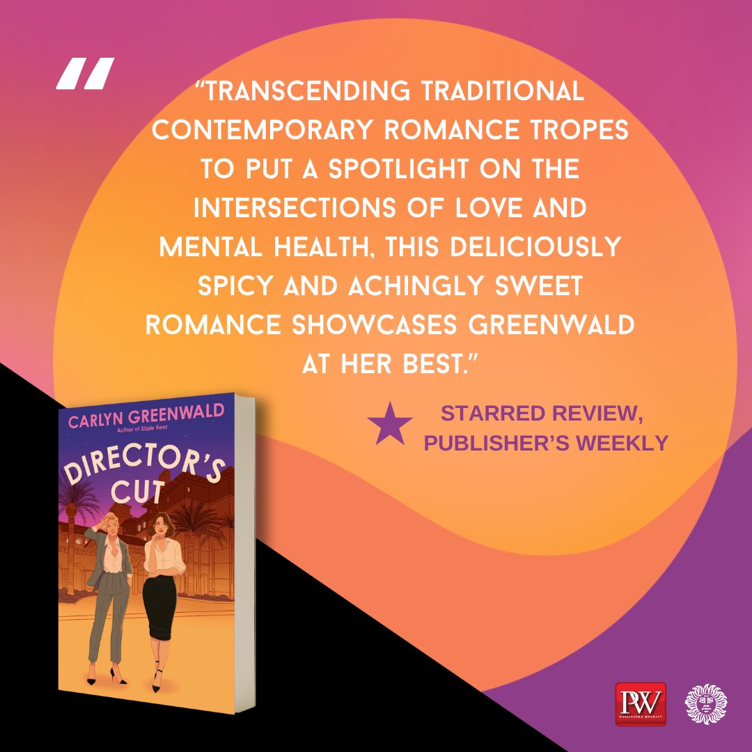 DIRECTOR’S CUT has its first trade review and it’s a STAR from @PublishersWkly !! ⭐️ Preorder DC now: penguinrandomhouse.com/books/708337/d…