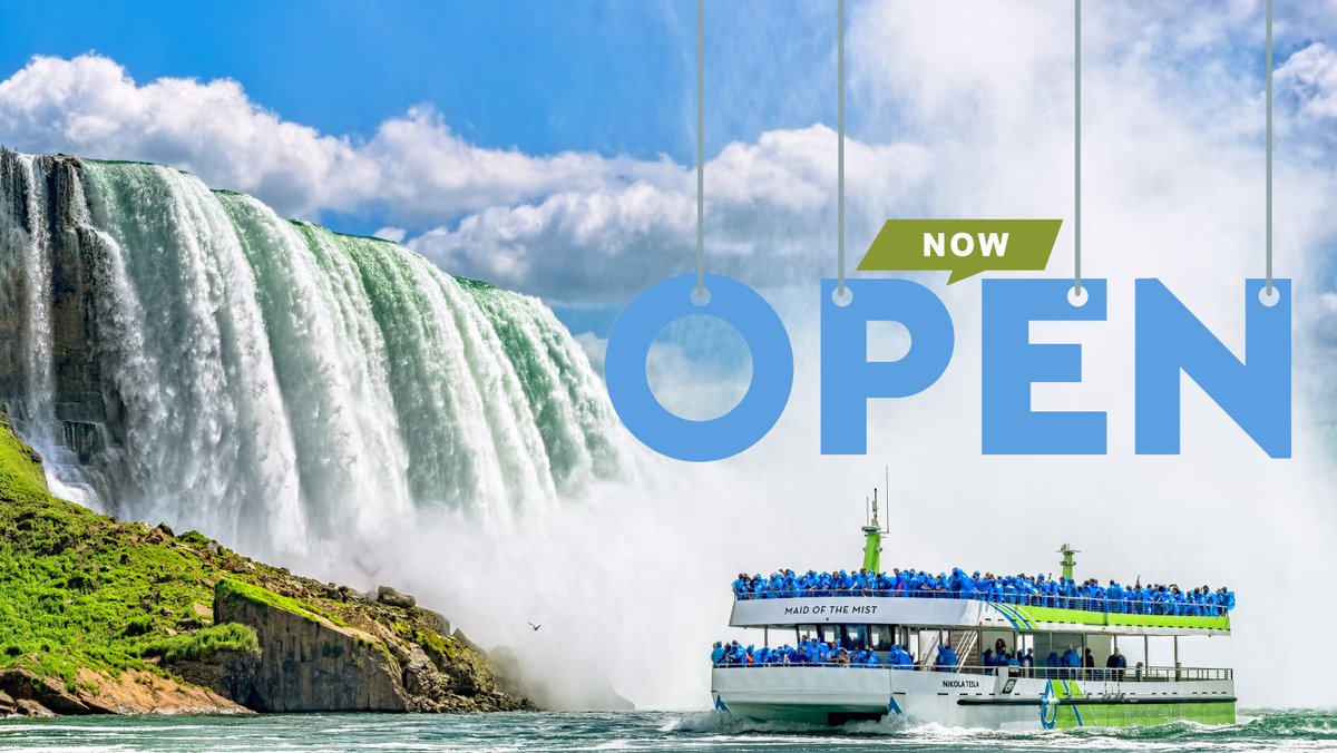Our 2024 season is underway! Tours operate until 5 p.m. today and we have extended hours for Saturday, Sunday, and Eclipse Monday, 9 a.m. to 6 p.m. Start your voyage for $28.25. #niagarafalls maidofthemist.com