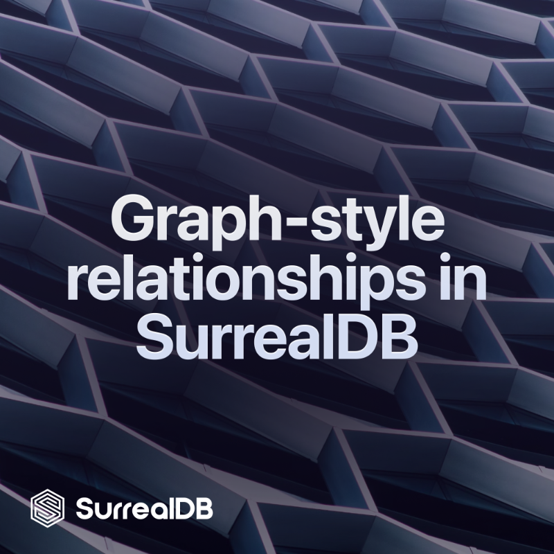 SurrealDB's tweet photo. The next instalment in our series of short-form video tutorials on relationships in #SurrealDB is live! 

Sit back and watch our Data Evangelist, @Datastorydesign, showcase the power of graph-style relationships. 👇

#graphmodel #multiplejoins