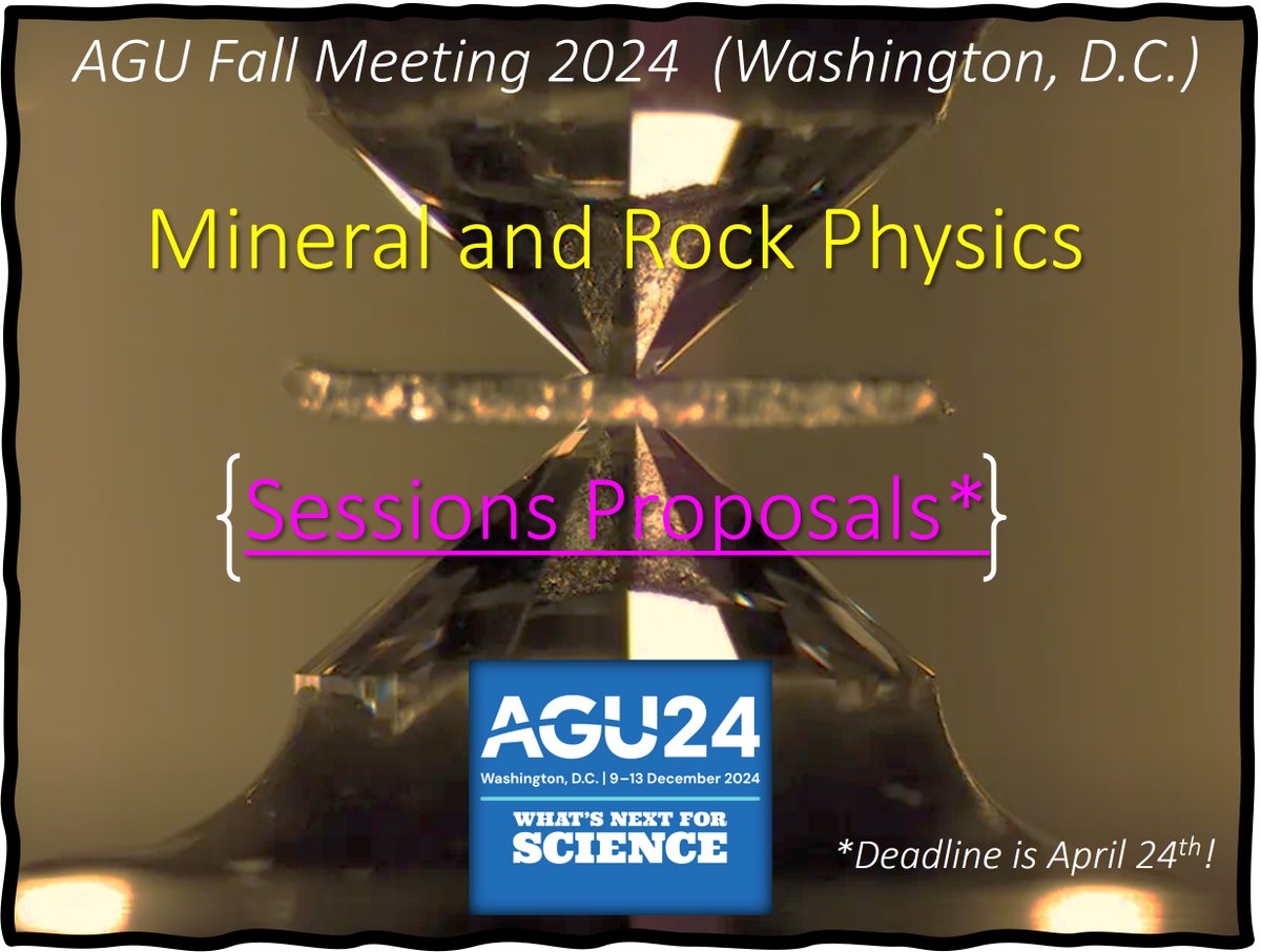 The submission for session proposals for #AGU2024 @Washington DC is now open! We invite you to submit a proposal to the MRP program by April 24th. This is a great opportunity to contribute to the field while networking and becoming an integral part of the next AGU!