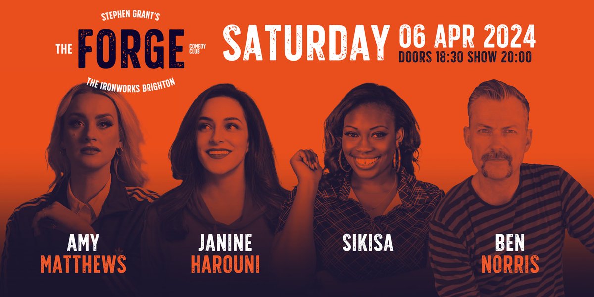 Saturday’s lineup is 🔥 ⭐ Ben Norris (Mock The Week & The Comedy Store) ⭐ Sikisa (Live at the Apollo & 2x Leicester Festival Award nominee) ⭐ Janine Harouni (Edinburgh Comedy Awards 2023 ‘Best Show’ nominee) 🎤MC Amy Matthews (BAFTA award-winning Scot Squad) BOOK NOW! 🎟️