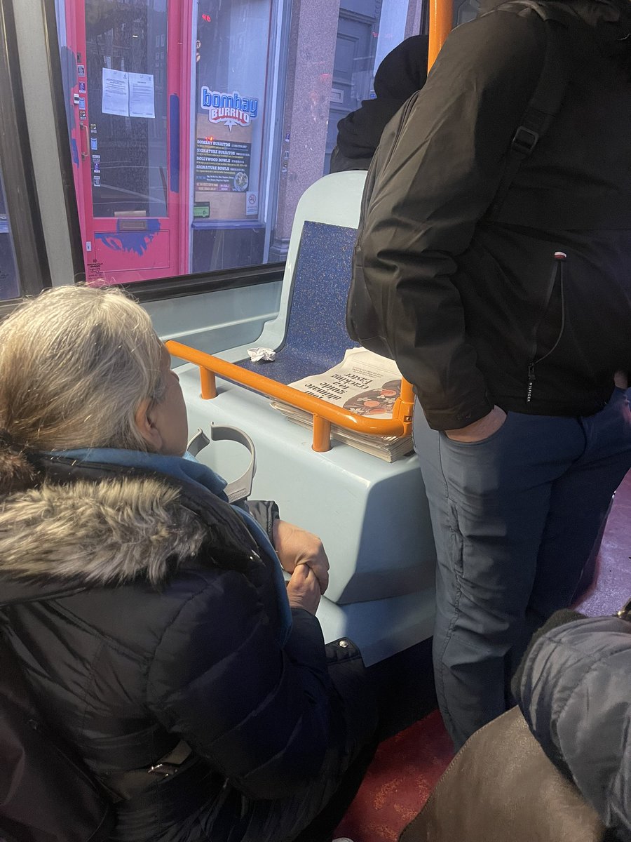 Question: Anyone know why this section on a London bus is like a seat but with a barrier around it? #London #londonbus @TfL #TFL #QuestionOfTheDay