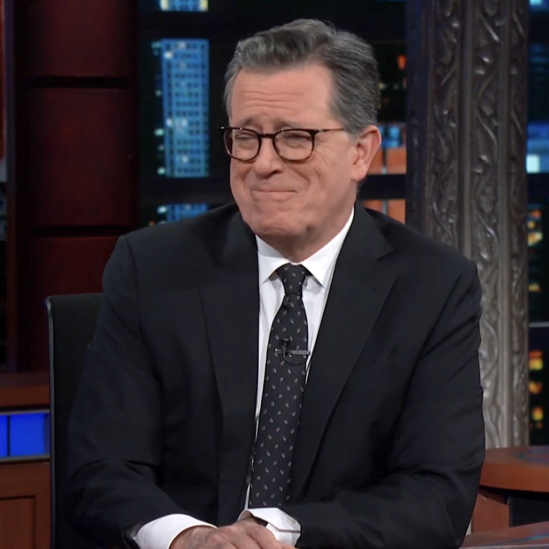 Rachel on X: "I can't stop laughing at Stephen Colbert fighting for his life while Hannah Waddingham swore throughout her entire interview https://t.co/Mf2AtqDf7D" / X