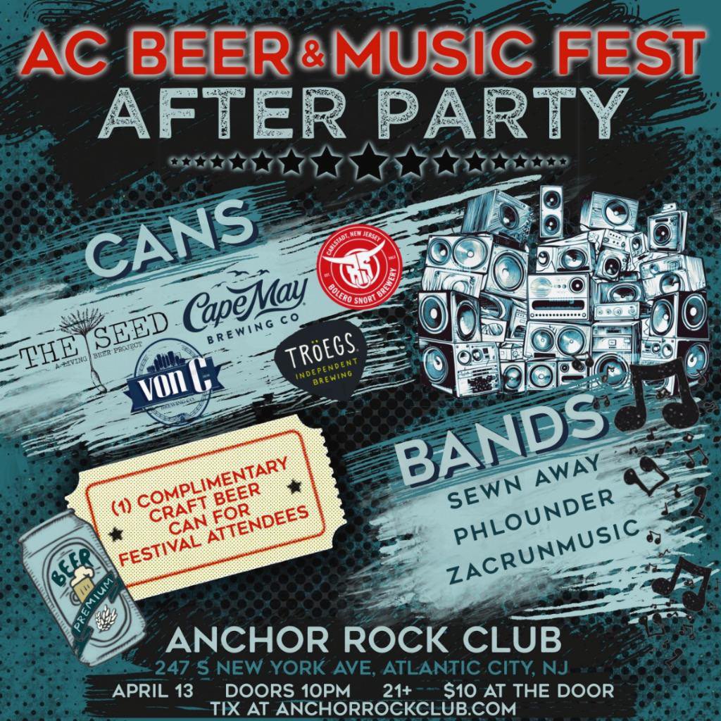 ATLANTIC CITY 🌊 representing our very good friends at @BoleroSnort, excited to be playing this year’s @ACBeerFest after party at @AnchorRockClub on april 13th. come grab a beer and enjoy some good music🍻