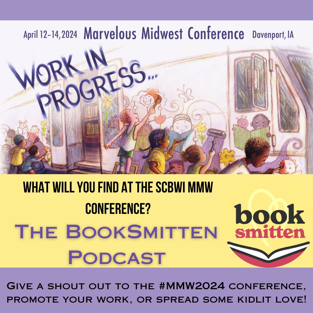 The BookSmitten podcast is going to Iowa! We'll be podding from the SCBWI Midwest conference. Children's book writers and creators - can't wait to see you there. @SCBWIMichigan @SCBWIWisconsin @booksmittenpod @kellyiswrite @scbwi