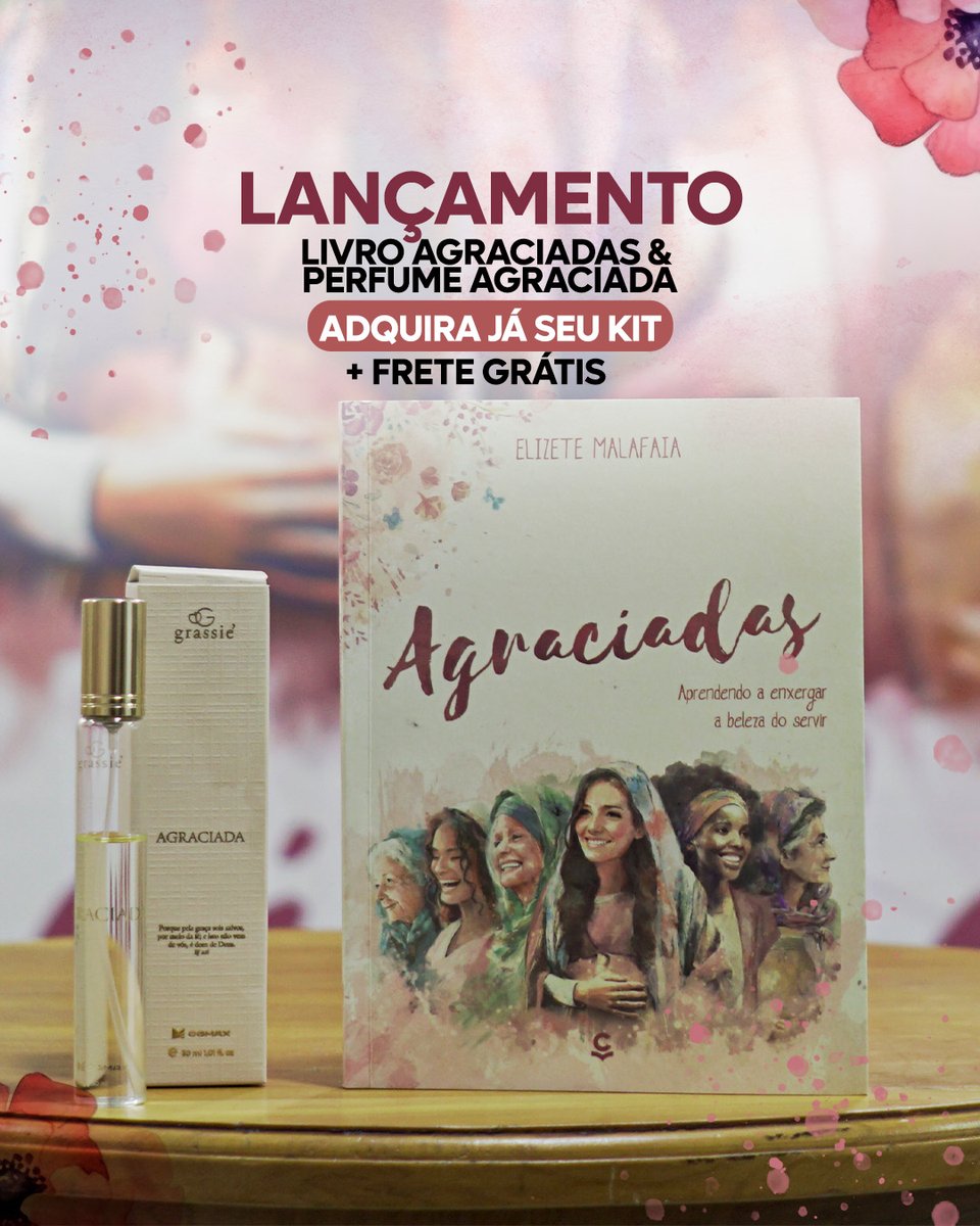 Chegou o Livro Agraciadas.

Adquira o Kit especial de lançamento com frete grátis até Domingo, 07 de Abril.

Aproveite esta oportunidade!

Todas nós fomos agraciadas por Deus, cada uma com talentos e dons especiais.

#Agraciadas
#Perfume
#EditoraCentralGospel
#Livros