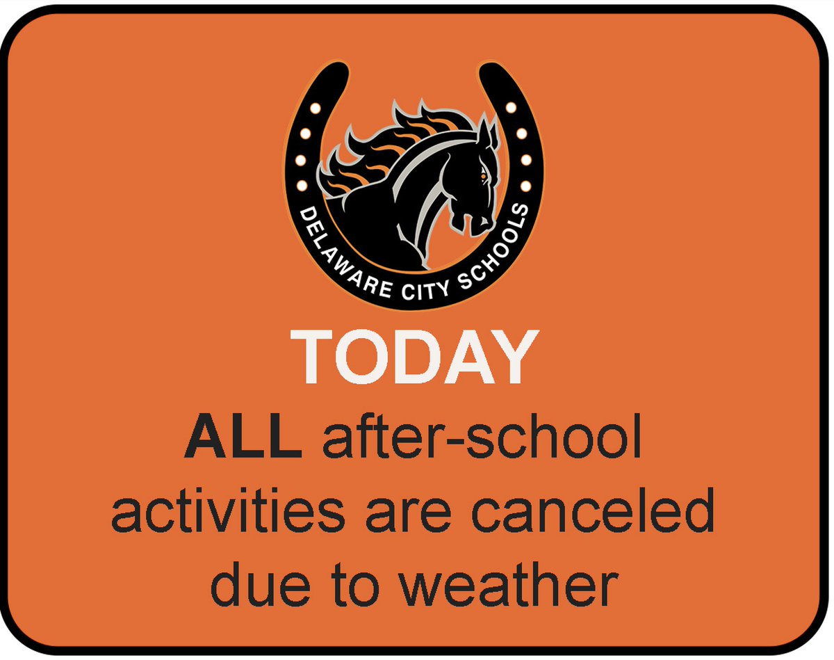 Due to expected storms this evening, all after school activities are cancelled for this evening, April 2. DCS will operate on our normal dismissal schedule today, but SACC will close at 4:30pm. We encourage all families to stay weather-aware this evening and stay safe.