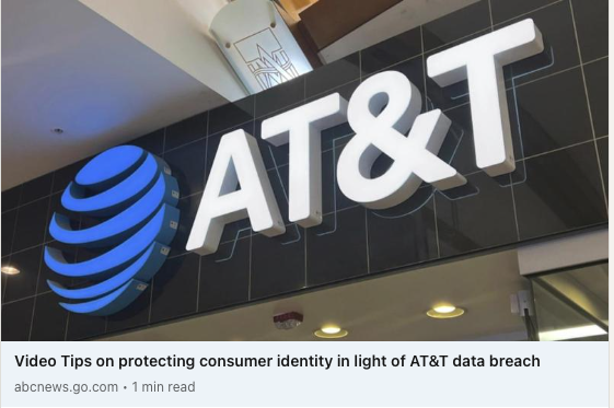 AT&T's data breach impacted over 73M people. In this ABC News interview, Chris Pierson shares his thoughts on the breach and offers actionable steps you can take to help protect your personal digital life in a similar situation. abcnews.go.com/US/video/tips-… #PersonalCybersecurity…