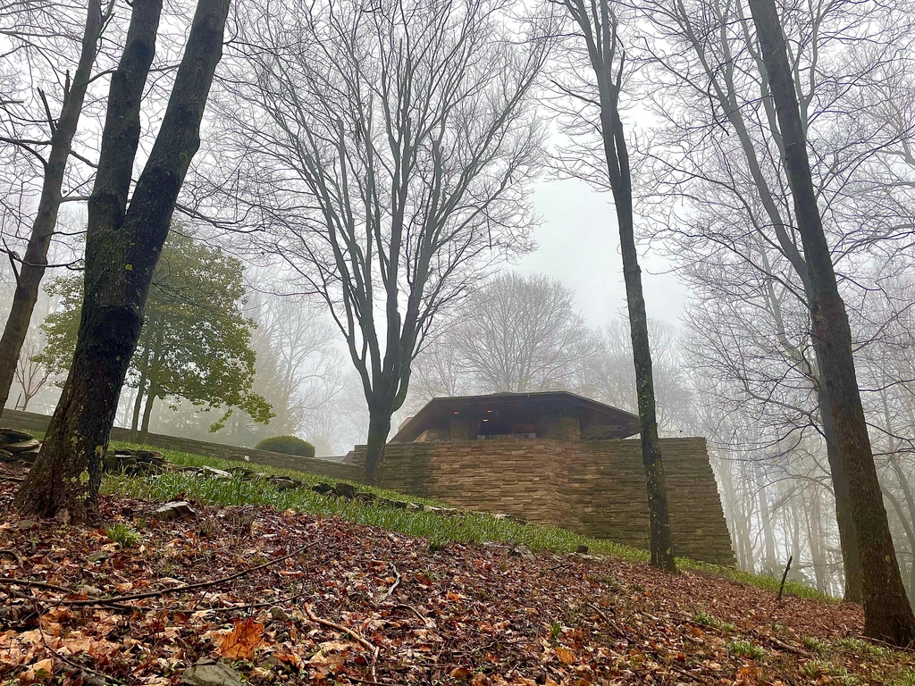 These rainy days gives us unique perspectives of Wright's architecture through the different seasons of the Laurel Highlands.