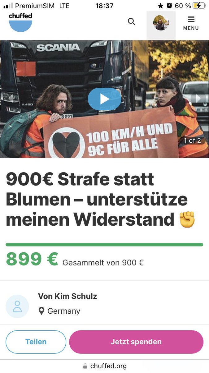 Spendenkampagne erfolgreich! 😍🙌
chuffed.org/project/106617…

Danke an alle Spender:innen 🙏
Das ist echt eine riesige Hilfe und Erleichterung ❤️‍🔥

Besonderer Dank an den großzügigen Witzbold, der am Ende genau die 899€/900€ vollgemacht hat – sehr amüsant und nett 😁
