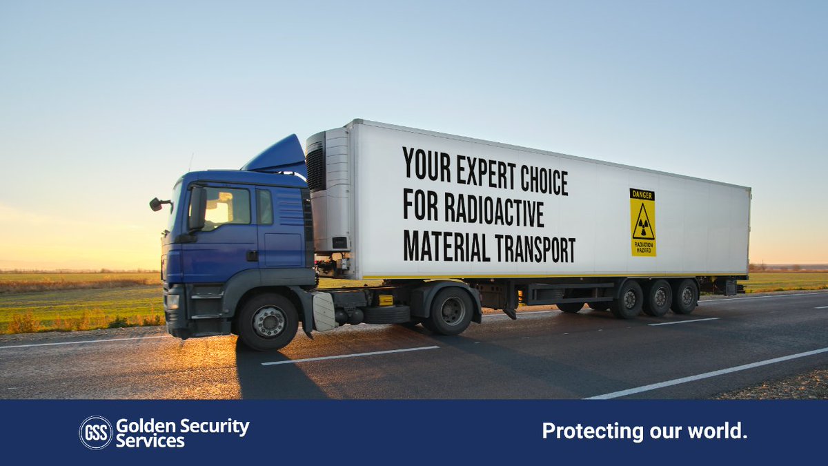 goldensecserv's tweet photo. 🚚 Looking for a professional partner for transporting  category 1, 2, and 3 level sealed sources? Our expert services guarantee secure logistics. Let us manage the transport while you focus on your business. #GoldenSecurity #SecureTransport #RadioactiveLogistics https://t.co/3iGn9UjqOM