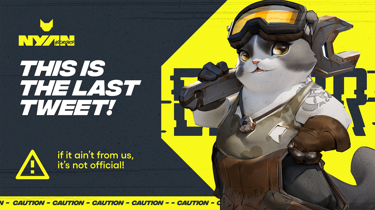 nyanheroes's tweet photo. This is the last post! https://t.co/8MFf8uJzrS