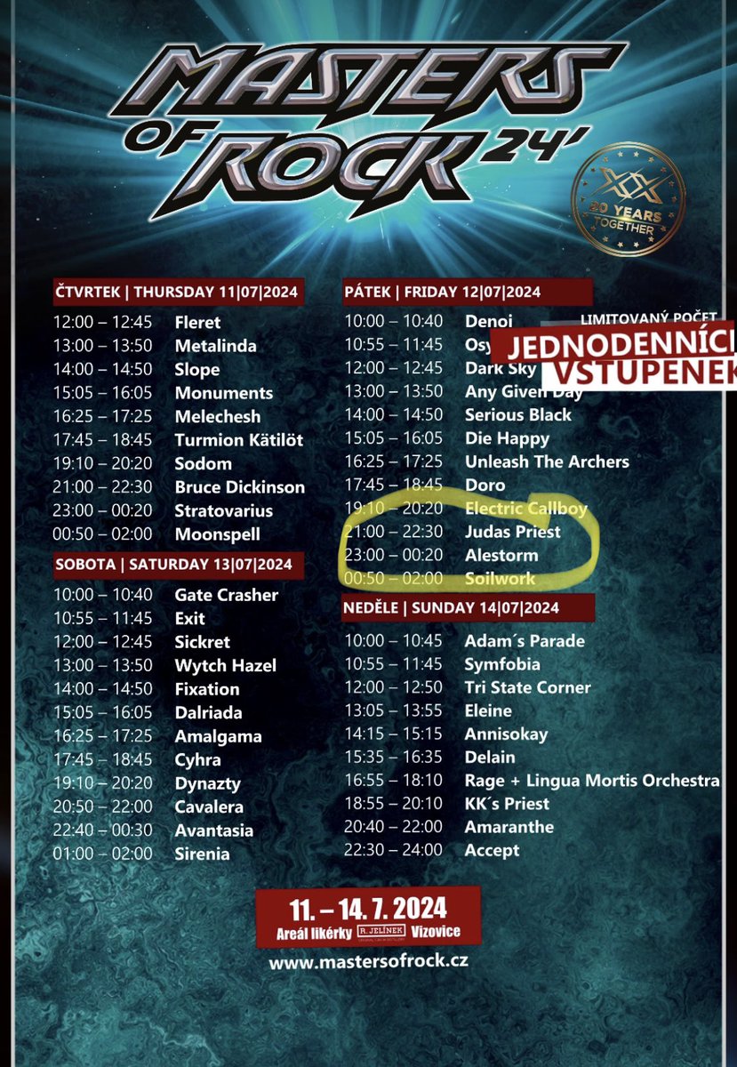 We are going to be at Masters of Rock 24’ later this year.