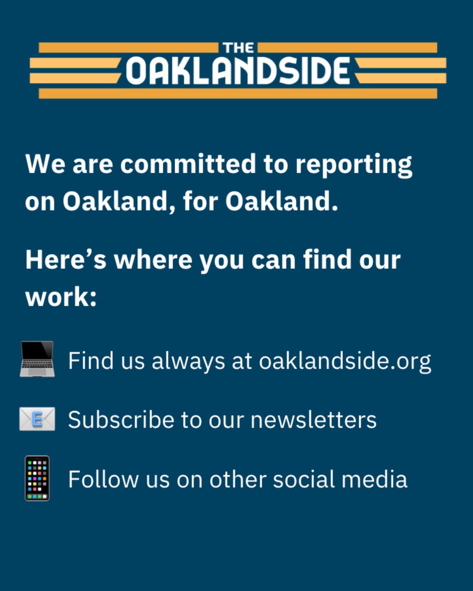 The Oaklandside is stepping away from Twitter/X, but we remain committed to providing independent nonprofit news to all of Oakland for free. Here’s where you can find our work.