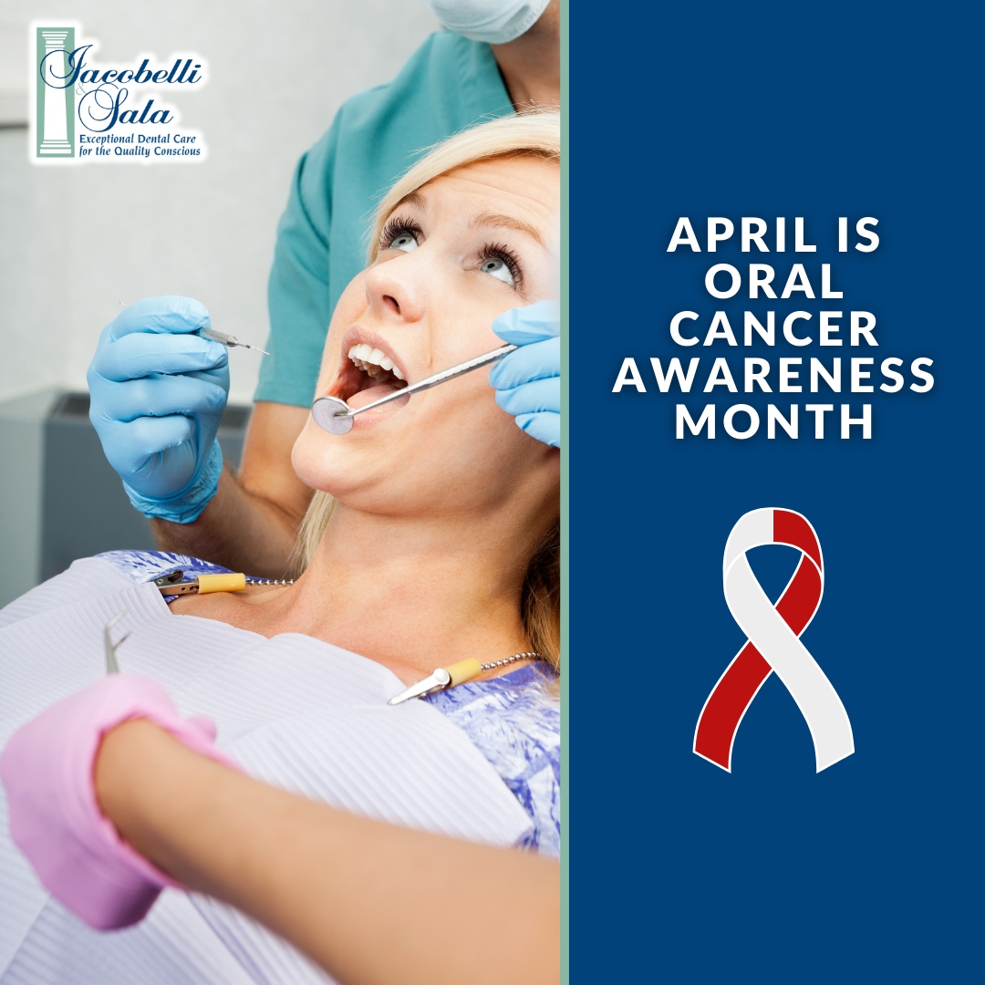 April is Oral Cancer Awareness Month and we have one message: Get checked, it could save your life. 

Learn more about Oral Cancer and what to look out for here: bit.ly/3TyRMQq 

#OralCancerAwarenessMonth #IAS #IacobelliandSala #dentist #greatercleveland