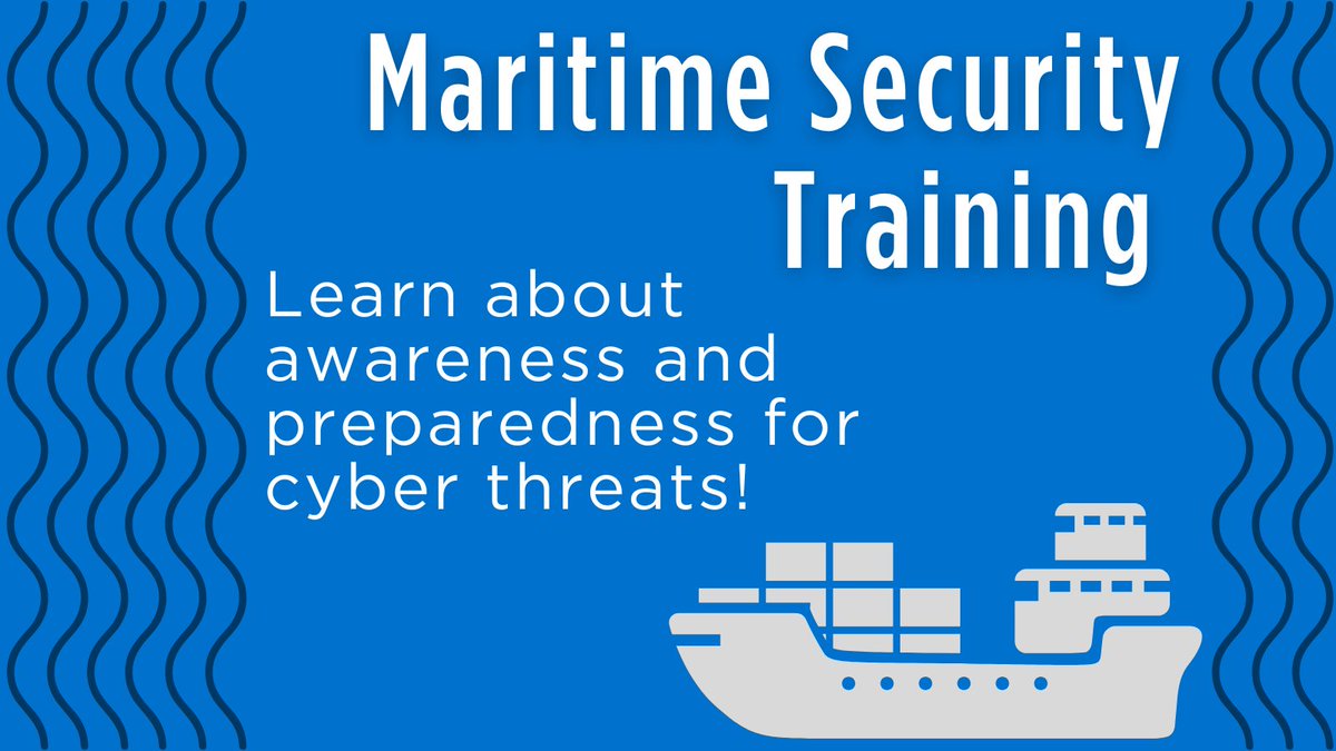 If you work in the maritime industry, this course is for you! The #MaritimeSecurity Cyber Skills Exercise will be held on May 16th. For more information, visit uwf.edu/CyberSkillsExe….

#UWFCyber #CyberCareers #veterans #military #firstresponders #government #freetraining