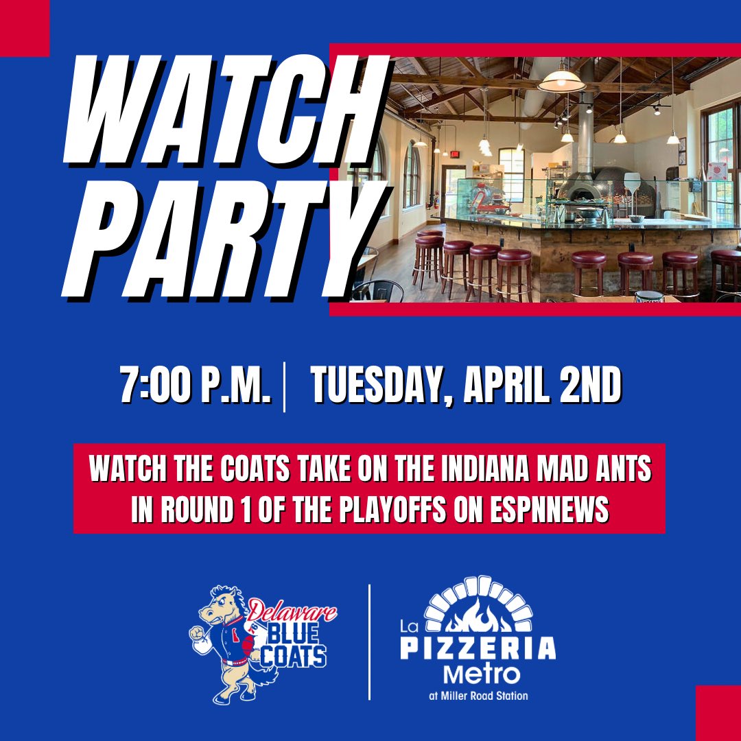 watch the Coats take on the Indiana Mad Ants tonight at La Pizzeria Metro at Miller Road Station on ESPNews!📺 #GetYourCoatsOn