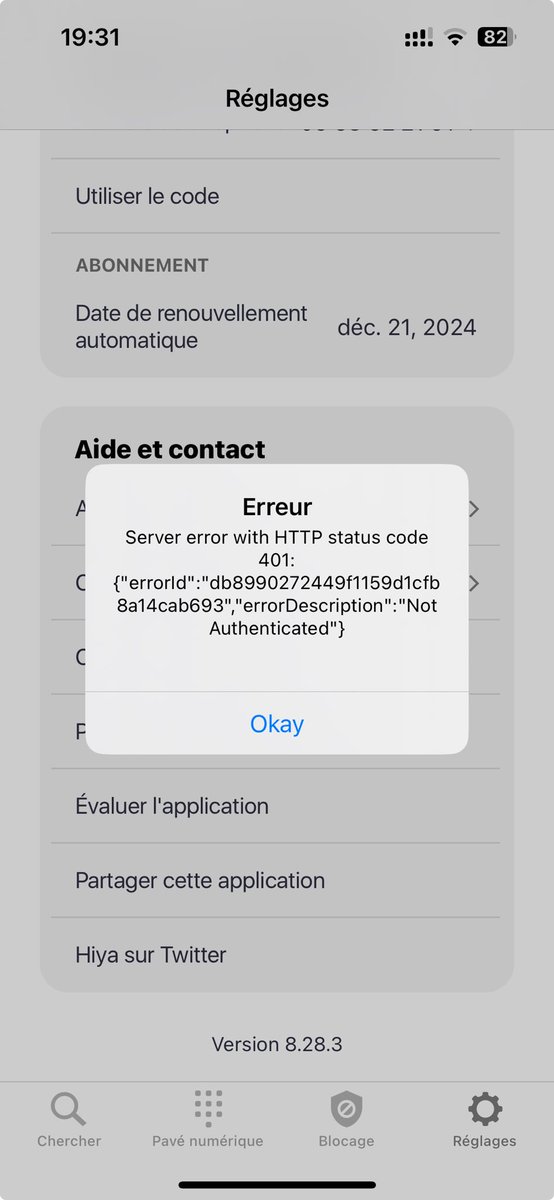 ⁦<a href="/Hiya/">Hiya</a>⁩ Impossible d’utiliser l’application sur l’iPhone France.
