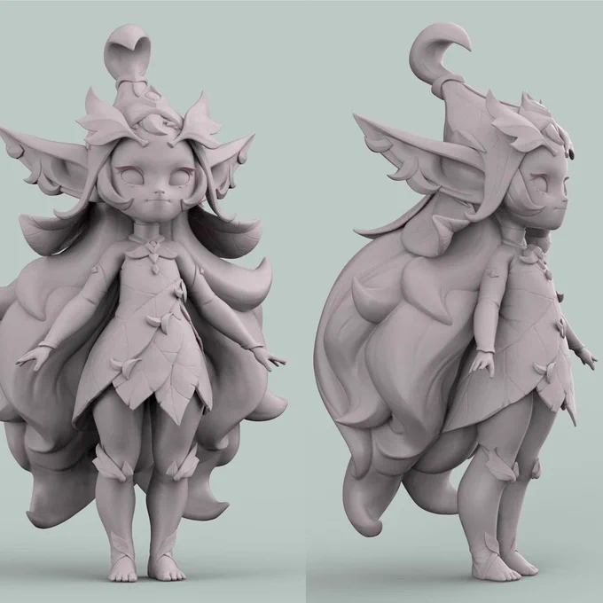 Fun fact Katon was artist who did this Lulu model for L10's reveal. He was the Lead Character Artist for the team before being promoted to Associate Art Director then Art Director. 