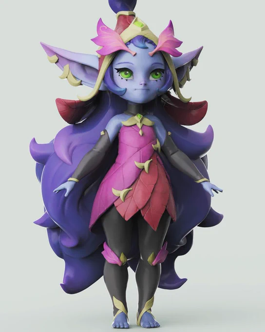 Fun fact Katon was artist who did this Lulu model for L10's reveal. He was the Lead Character Artist for the team before being promoted to Associate Art Director then Art Director. 