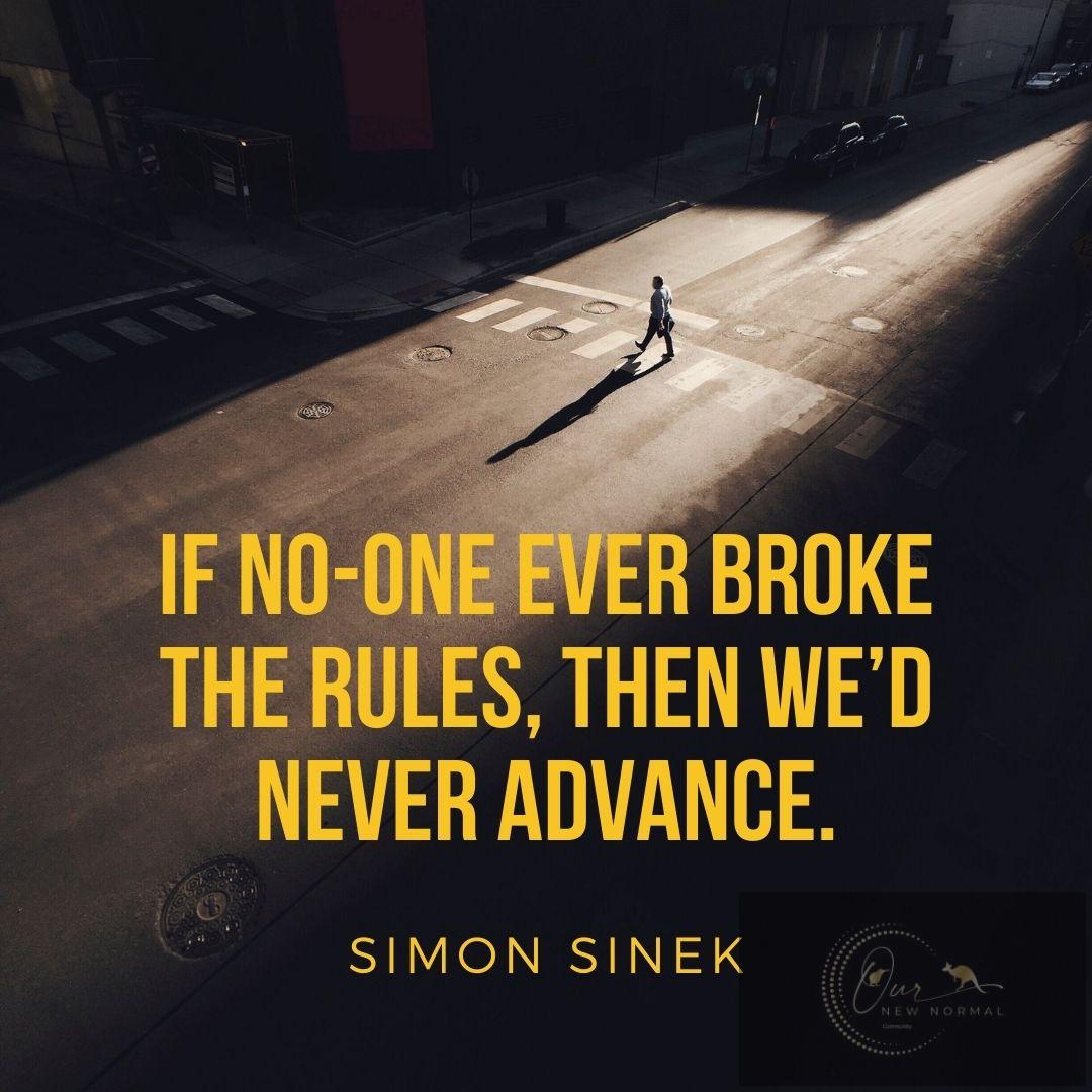 If no-one ever broke the rules, then we’d never advance.

~ Simon Sinek

#broketherules #goforward 𝗥𝗲𝘁𝘄𝗲𝗲𝘁 𝘁𝗼 𝘀𝗽𝗿𝗲𝗮𝗱 𝘁𝗵𝗲 𝘄𝗼𝗿𝗱! #ournewnormal #technology #businessdirectory #becomeknown