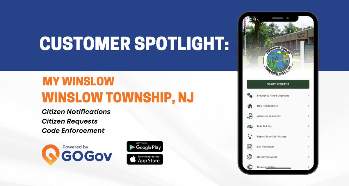 From streamlining requests to improving communications to enhancing code enforcement, Winslow Township, NJ, trusts GOGov for efficient municipal operations. Learn more: bit.ly/43HmfjE #CommunityEngagement #WinslowNJ #LocalGov #GovTech