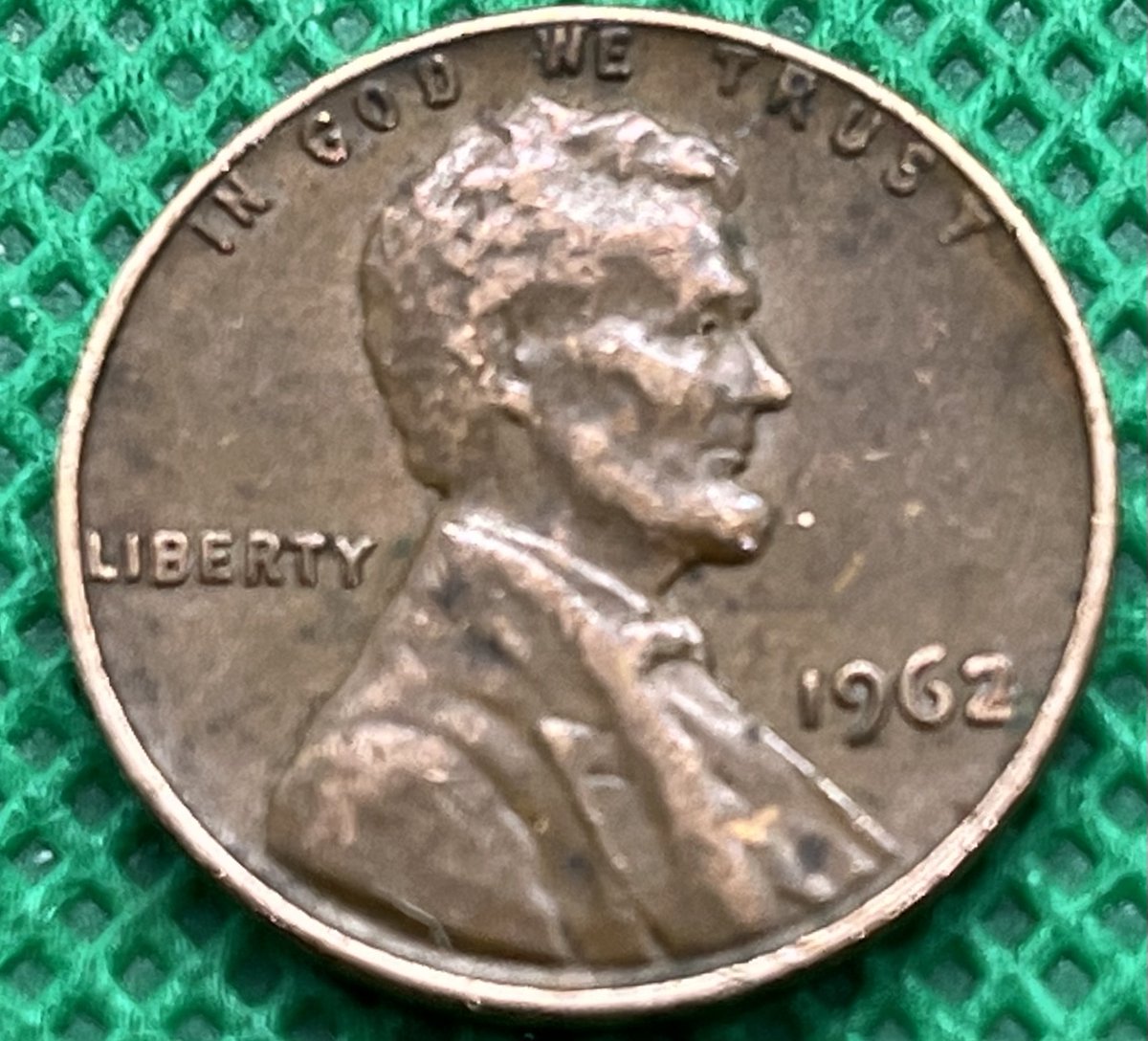 Found on the ground, New Mexico, March 2024. I took a 4-day road trip and found about $1 in change every day at gas stations, parking lots, parks, in the street. This was the only copper penny. It and all the nickels went into my copper hoard, the rest into a savings account.