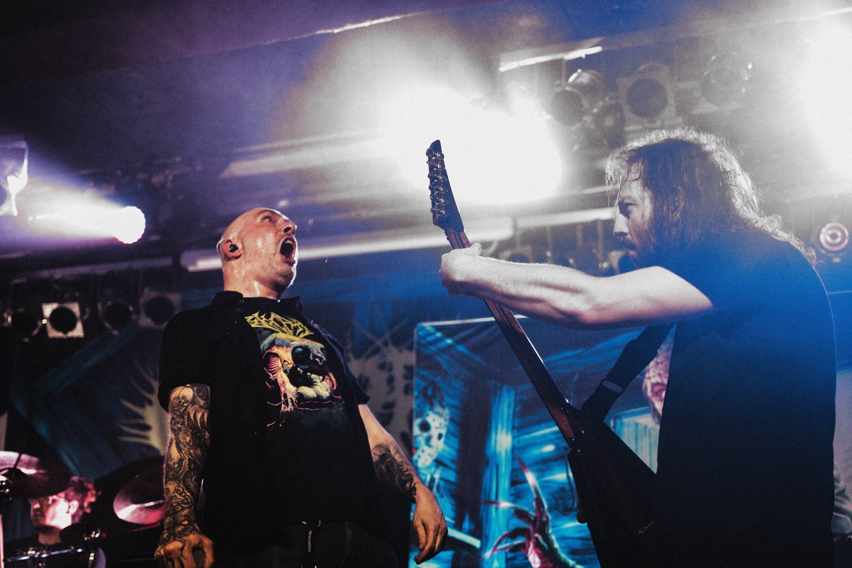 Which riff made you react like @colostomyphd here? 👀😂 Both by Aborted and by anyone else! 🤘 The last week of our Europe tour continues tonight with @Carnifex, @Revocation and @vexedworldwide. Where we seeing you? 📷: Joe Guppy