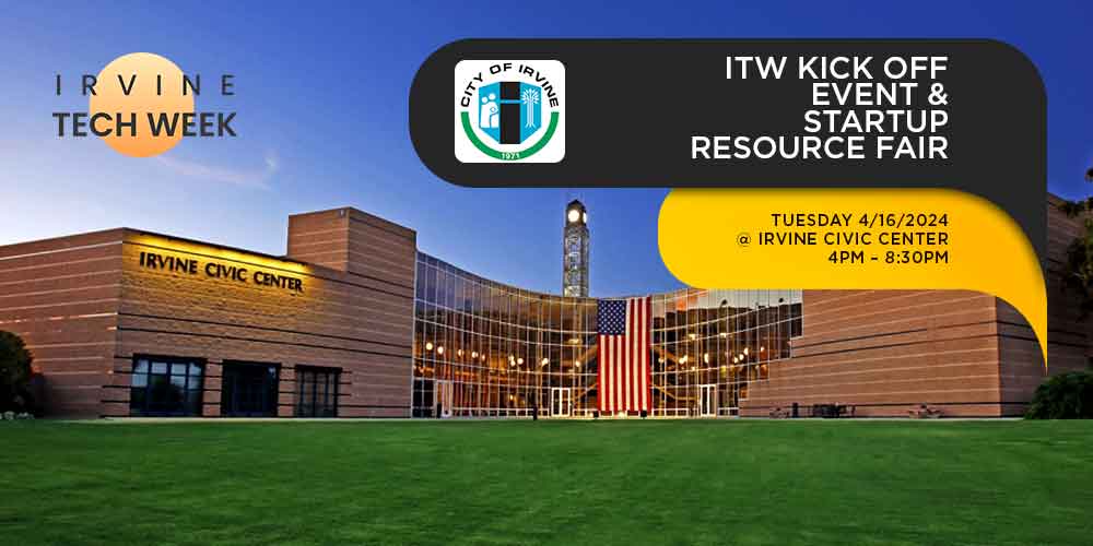 Join us at the Irvine Tech Week Kickoff, April 14th at the City of Irvine City Hall. From 4-8:30 PM, engage with top minds in tech through a Resource Fair, Founders Panel, and insightful discussions with industry pros. RSVP: lu.ma/itwkickoff #IrvineTechWeek