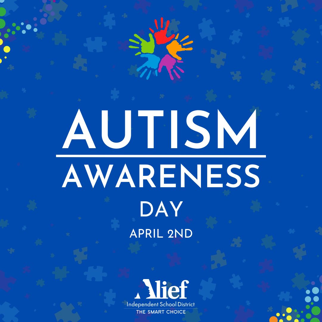 Today is Autism Awareness Day! Autism Awareness Day is a day set aside to shine the light on acceptance, understanding, and inclusion so that students on the Autism spectrum can reach their full potential. Let us work together to build an inclusive and accessible world for all.