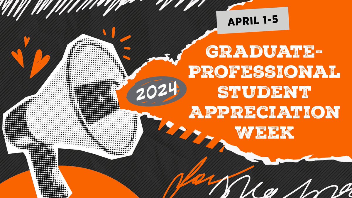 April 1st through 5th is Graduate Professional Student Appreciation Week! To our grad students, we salute your pursuit of advanced knowledge and expertise. Your dedication is truly inspiring. This Appreciation Week, we honor your sacrifices, commitment and passion for your skill.