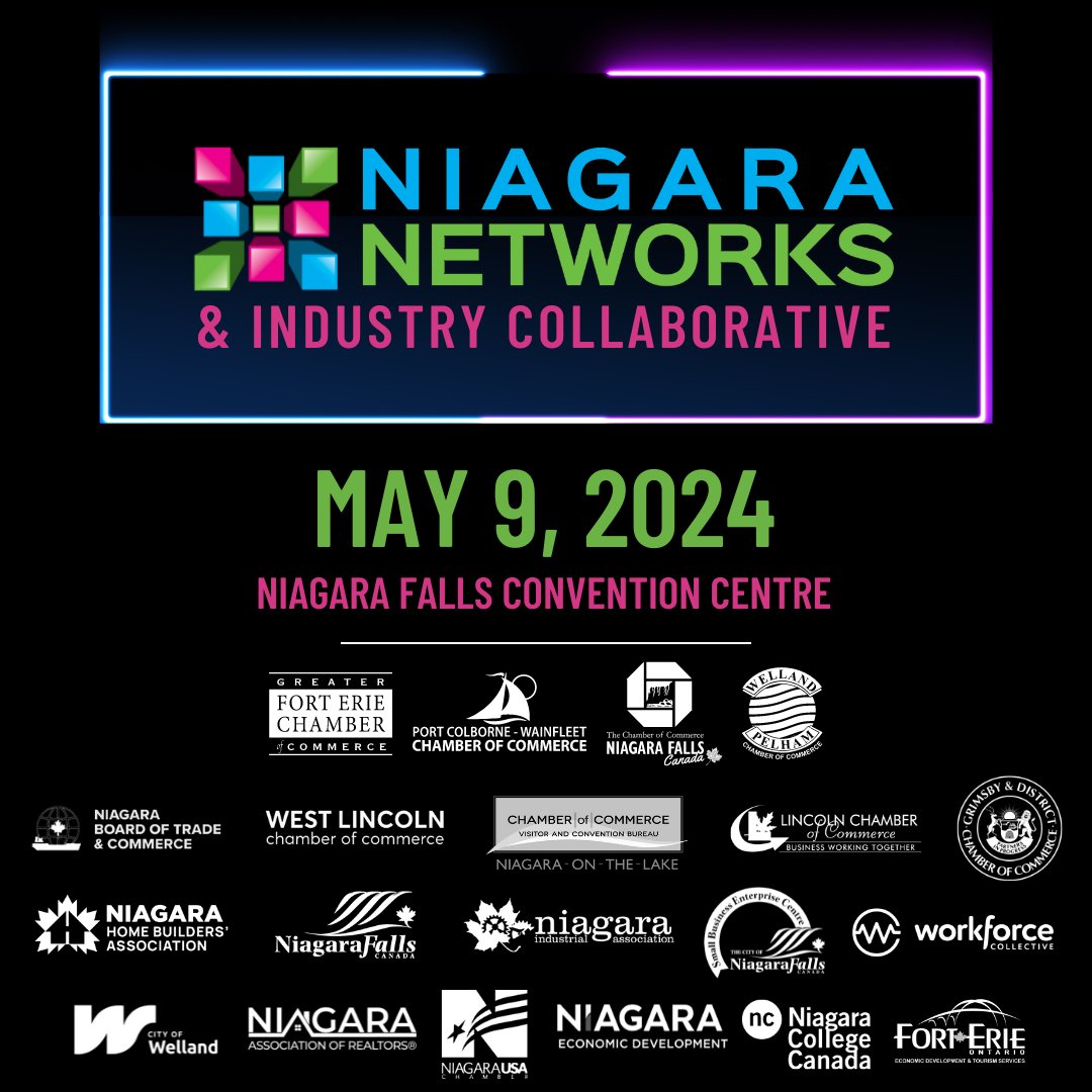 Dive into the landscape of industry collaboration at the Niagara Networks &amp; Industry Collaborative on May 9th, 2024. Join us for a power-packed lunch session and tradeshow featuring exhibitors!

More information and tickets available here: loom.ly/P8k-fl4