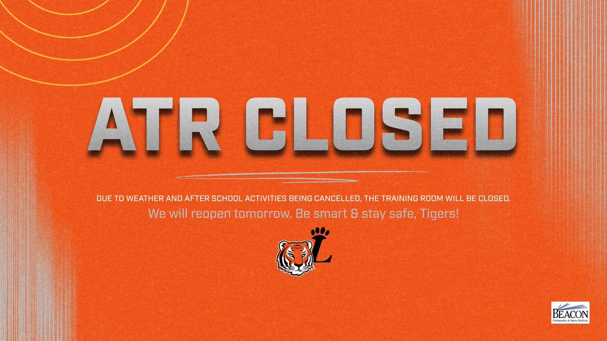 Due to the incoming weather/cancellation of after school activities this afternoon, the ATR will be closed. 
We will reopen tomorrow! If anyone has any questions/concerns, please reach out. Thanks &amp; stay safe! 🌪️⛈️