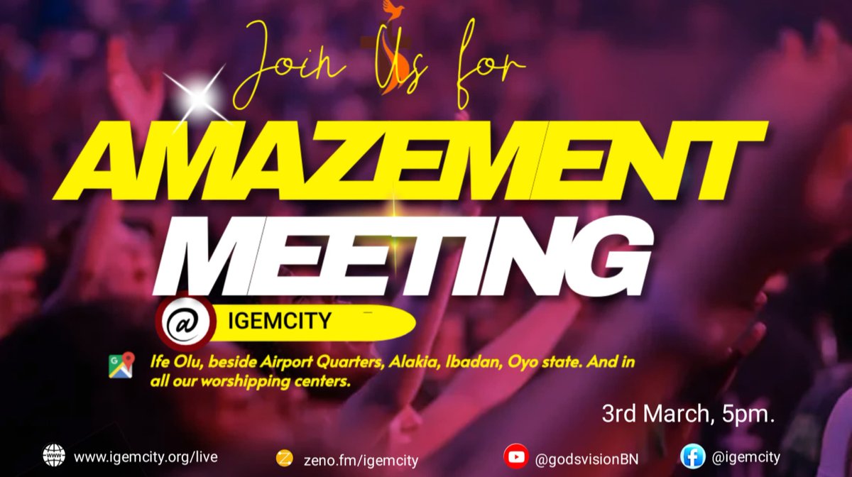 And it shall come to pass, that before they call, I will answer; and while they are yet speaking, I will hear. Isaiah 65:24. Come and call unto the Lord for the miracle you desire. Join us. #igem #gospel #amazementmeeting #healing #deliverance #miracle #Jesus #salvation