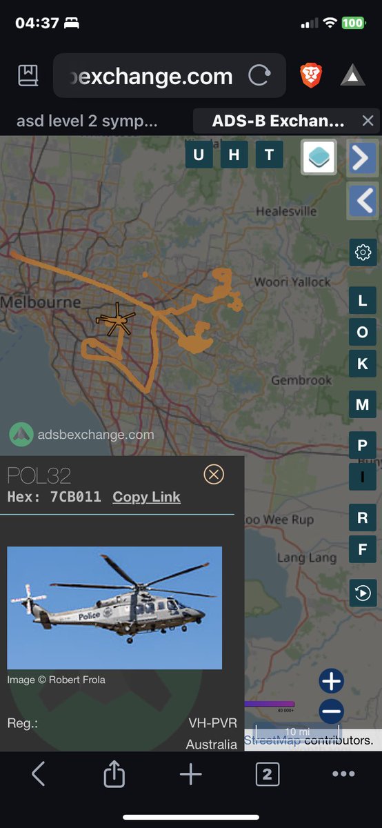 Darn it!!! POL32 again flying below 2000 ft ⁦@VictoriaPolice⁩! Stop harassing the people, you got no regard of people’s resting hours no emergency don’t use your AW use your plane at these hours!!!