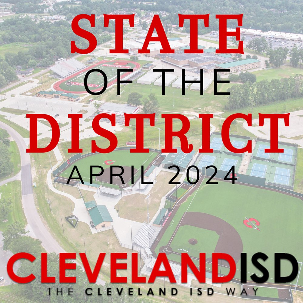 Cleveland ISD STATE OF THE DISTRICT - April 2nd, 2024

Watch this special message from Superintendent McCanless now! - youtube.com/watch?v=QIr6Yk…