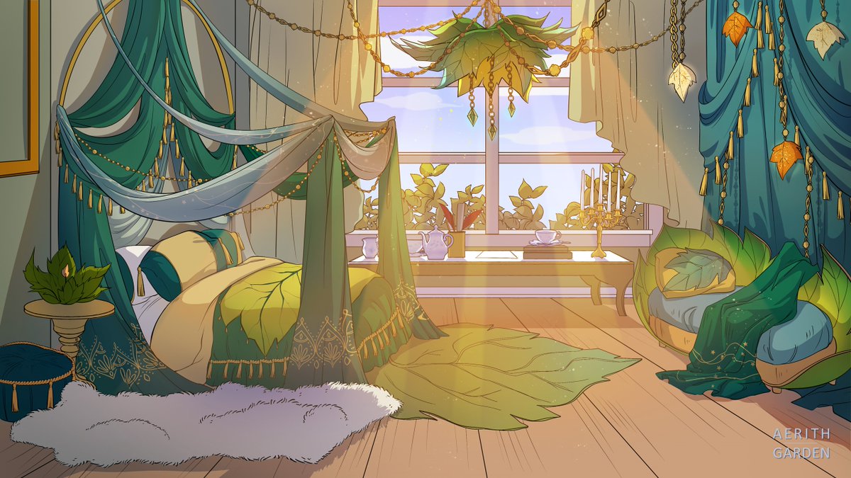 Ok, this is really great design by @Chaosringen's team, especially Mono 🤔 Zandra's room is actually supposed to only be shown in a single scene. I guess I'll have to write additional events, it's simply too pretty to be shown only once 😅