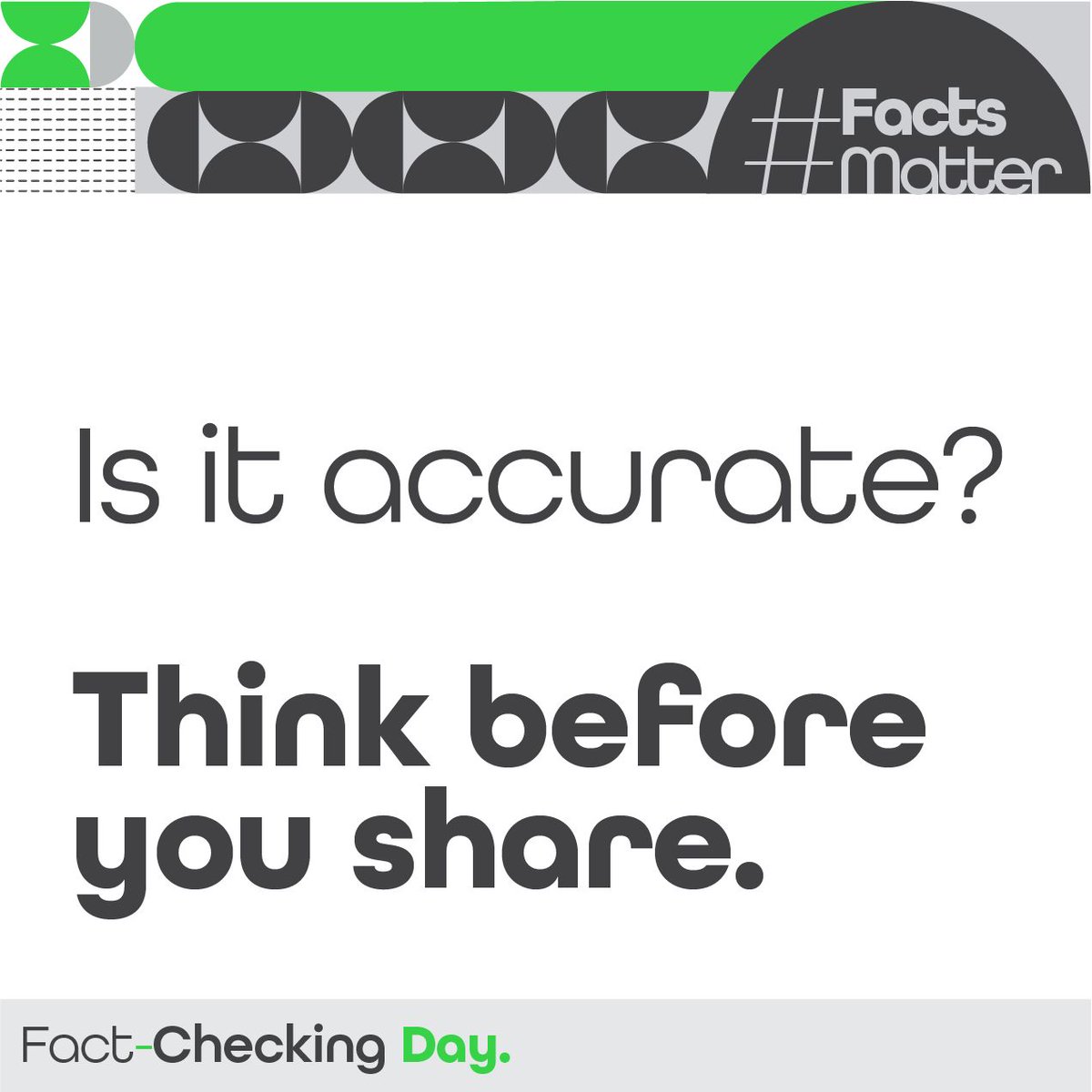 Fact-checkers add to the conversation by following the facts and sharing what we learn so you can make your own decisions. #FactCheckingDay #FactsMatter