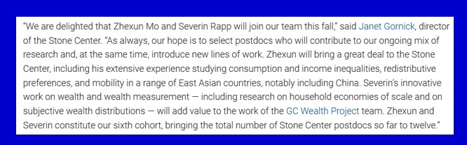 Zhexun Mo and Severin Rapp, welcome to the Stone Center at the CUNY Graduate Center. Welcome to New York City. My two cents. 👇👇👇