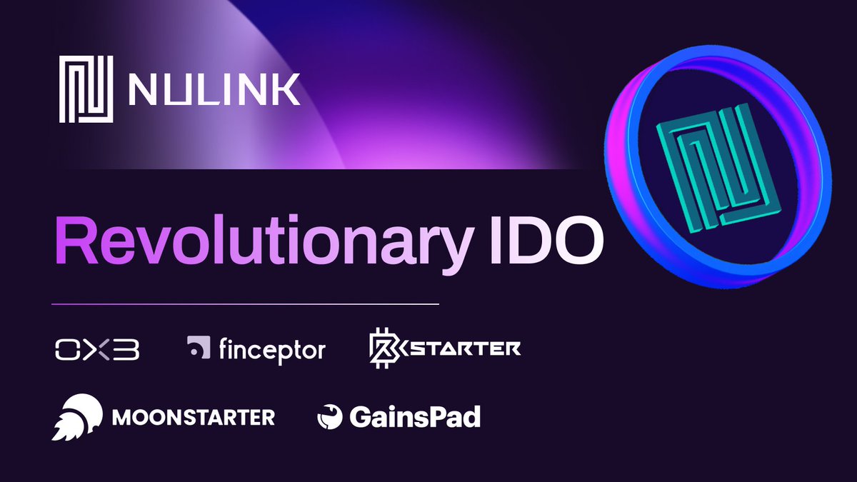 🚀 Embracing the dawn of a new era! #NuLink #IDO will go live on April 5th on the industry's most elite stages, including @Oxbull5, @FinceptorApp, @moonstarter_off, @BRCStarteroff, @GainsAssociates. 🥳Warmly welcome everyone's participation, and thank you for the support from…