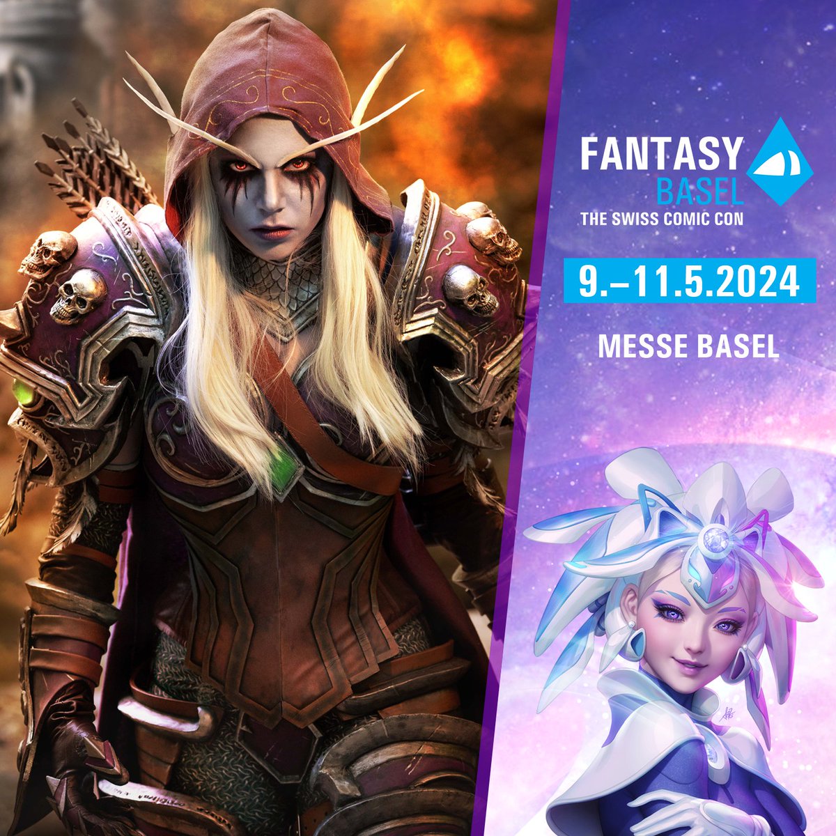 I can't wait to see you at @FantasyBasel ❤️ Many amazing guests will be there, too! I'm so excited being reunited with a lot of my friends 🥰✨️ I will reveal my cosplay lineup later, I may have surprises 👀 #fantasybasel