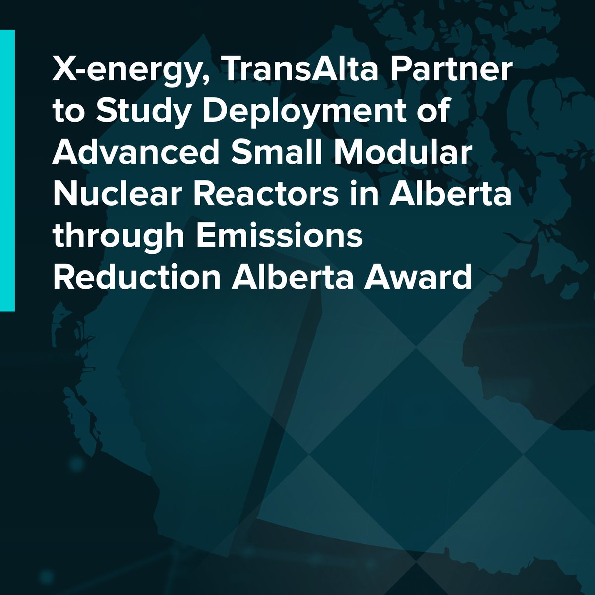 Today, X-energy and @TransAlta, one of Canada’s leading power producers, announced a partnership to study the deployment of X-energy’s Xe-100 advanced small modular nuclear reactors in Alberta. Supported through funding from @ERAlberta_, the study will assess the feasibility of…